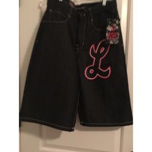 King Maker Men's Graphic Print Denim Jean Shorts Size 32